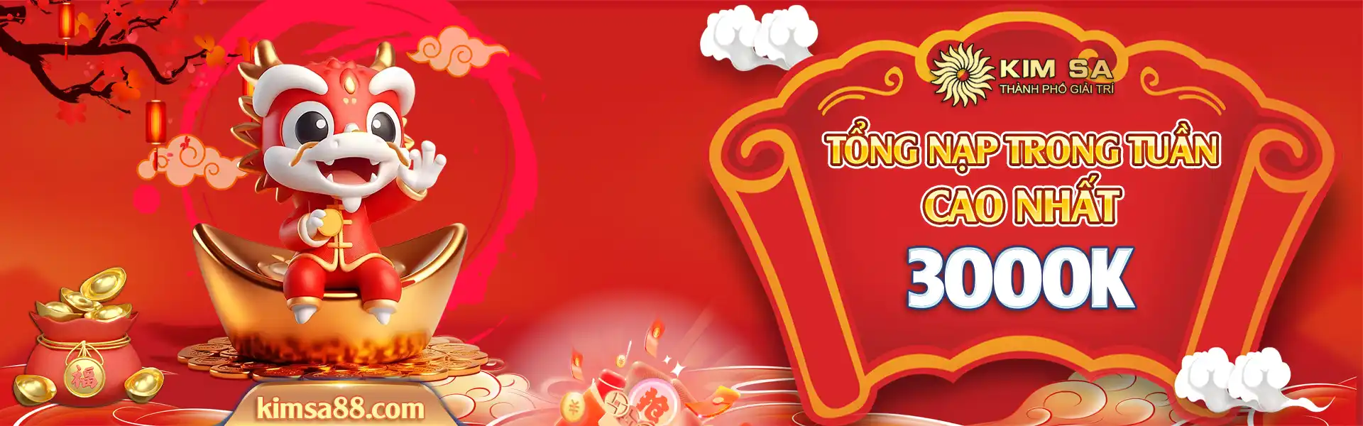 Thưởng 3tr cho người chơi tổng nạp trong tuần cao nhất Kimsa